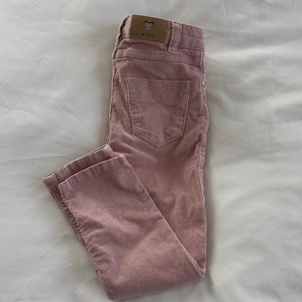 Mayoral Kids Pink Corduroy Glitter Jeans